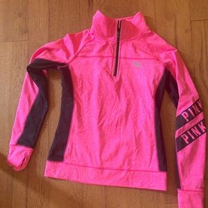 Workout Pink quarter zip